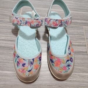 Lands' End Blue Sandals with Adjustable Strap